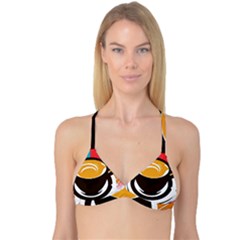 Coffee Tea Cappuccino Reversible Tri Bikini Top by uniart180623