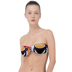 Coffee Tea Cappuccino Classic Bandeau Bikini Top  by uniart180623