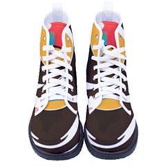 Coffee Tea Cappuccino Women s High-top Canvas Sneakers