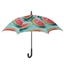 Watermelon Fruit Juicy Summer Heat Hook Handle Umbrellas (Large) View3