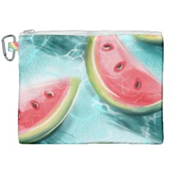 Watermelon Fruit Juicy Summer Heat Canvas Cosmetic Bag (xxl) by uniart180623