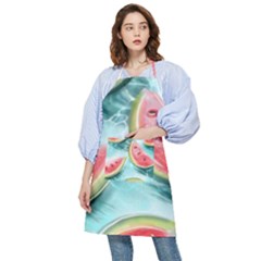 Watermelon Fruit Juicy Summer Heat Pocket Apron by uniart180623