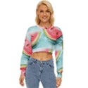 Watermelon Fruit Juicy Summer Heat Lightweight Long Sleeve Sweatshirt View1