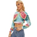 Watermelon Fruit Juicy Summer Heat Lightweight Long Sleeve Sweatshirt View2