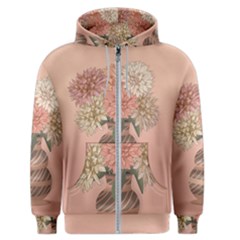 Flowers Vase Rose Plant Vintage Men s Zipper Hoodie by uniart180623