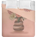 Flowers Vase Rose Plant Vintage Duvet Cover Double Side (King Size) View2