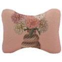 Flowers Vase Rose Plant Vintage Velour Seat Head Rest Cushion View1