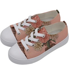 Flowers Vase Rose Plant Vintage Kids  Low Top Canvas Sneakers by uniart180623