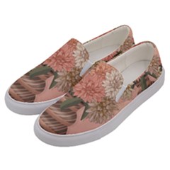 Flowers Vase Rose Plant Vintage Men s Canvas Slip Ons by uniart180623