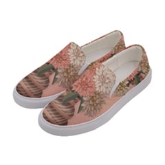 Flowers Vase Rose Plant Vintage Women s Canvas Slip Ons by uniart180623