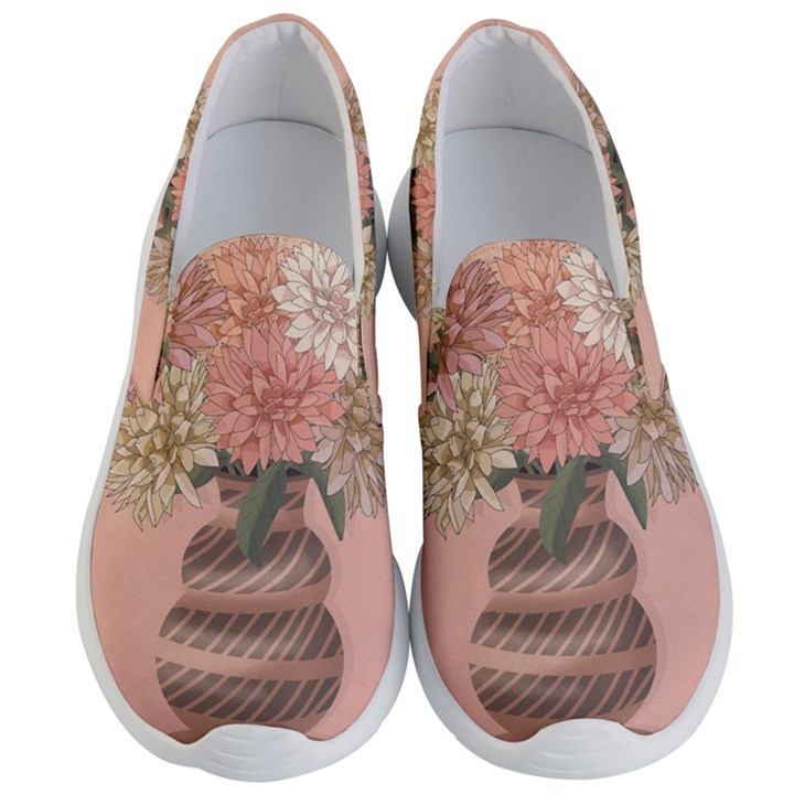 Flowers Vase Rose Plant Vintage Men s Lightweight Slip Ons