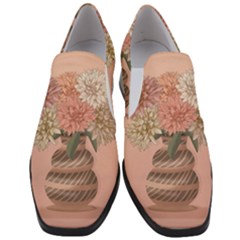 Flowers Vase Rose Plant Vintage Women Slip On Heel Loafers by uniart180623