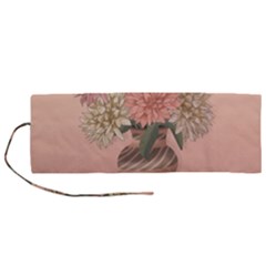 Flowers Vase Rose Plant Vintage Roll Up Canvas Pencil Holder (m) by uniart180623