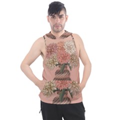 Flowers Vase Rose Plant Vintage Men s Sleeveless Hoodie by uniart180623