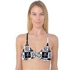 Chinese Zodiac Signs Star Reversible Tri Bikini Top by uniart180623