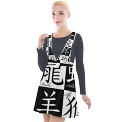 Chinese Zodiac Signs Star Plunge Pinafore Velour Dress by uniart180623