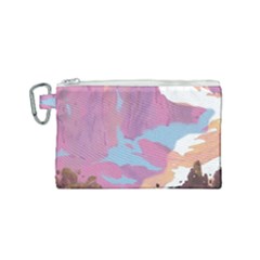 Pink Mountains Grand Canyon Psychedelic Mountain Canvas Cosmetic Bag (small) by uniart180623