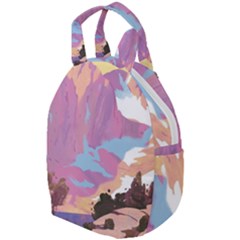 Pink Mountains Grand Canyon Psychedelic Mountain Travel Backpack by uniart180623