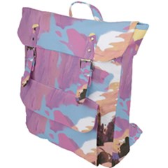 Pink Mountains Grand Canyon Psychedelic Mountain Buckle Up Backpack by uniart180623