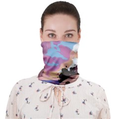 Pink Mountains Grand Canyon Psychedelic Mountain Face Covering Bandana (adult) by uniart180623