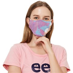 Pink Mountains Grand Canyon Psychedelic Mountain Fitted Cloth Face Mask (adult) by uniart180623