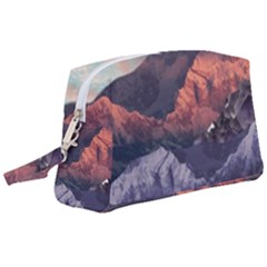 Adventure Psychedelic Mountain Wristlet Pouch Bag (large) by uniart180623