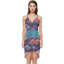 Adventure Psychedelic Mountain Wrap Frill Dress View1