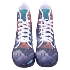 Adventure Psychedelic Mountain Men s High-top Canvas Sneakers