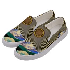 Surreal Art Psychadelic Mountain Men s Canvas Slip Ons by uniart180623