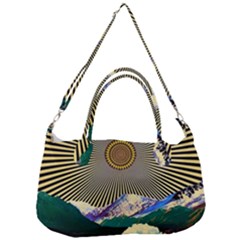 Surreal Art Psychadelic Mountain Removable Strap Handbag by uniart180623