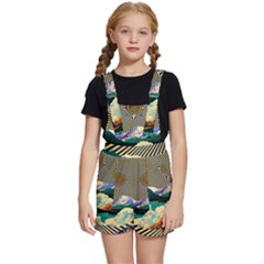 Surreal Art Psychadelic Mountain Kids  Short Overalls by uniart180623