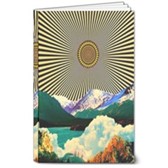 Surreal Art Psychadelic Mountain 8  X 10  Softcover Notebook