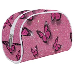 Pink Glitter Butterfly Make Up Case (medium)