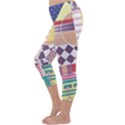 Abstract Shapes Colors Gradient Capri Winter Leggings  View2