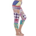 Abstract Shapes Colors Gradient Capri Winter Leggings  View3