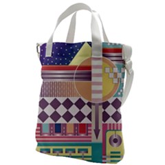 Abstract Shapes Colors Gradient Canvas Messenger Bag by pakminggu