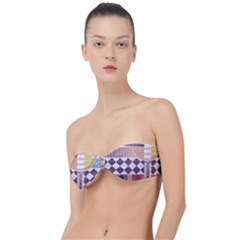 Abstract Shapes Colors Gradient Classic Bandeau Bikini Top  by pakminggu