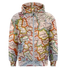 Vintage World Map Europe Globe Country State Men s Zipper Hoodie by Grandong