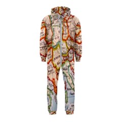 Vintage World Map Europe Globe Country State Hooded Jumpsuit (kids) by Grandong