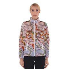 Vintage World Map Europe Globe Country State Women s Bomber Jacket