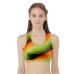 Swirl Abstract Twirl Wavy Wave Pattern Sports Bra With Border by pakminggu