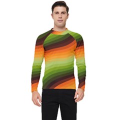 Swirl Abstract Twirl Wavy Wave Pattern Men s Long Sleeve Rash Guard