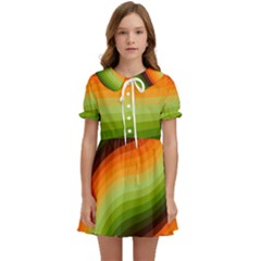 Swirl Abstract Twirl Wavy Wave Pattern Kids  Sweet Collar Dress by pakminggu