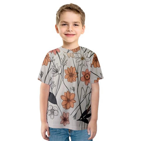 Flowers Pattern Plant Kids  Sport Mesh T-shirt by pakminggu