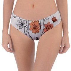 Flowers Pattern Plant Reversible Classic Bikini Bottoms by pakminggu