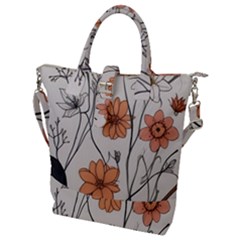 Flowers Pattern Plant Buckle Top Tote Bag by pakminggu