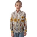 Woman Flower Pattern Kids  Long Sleeve Shirt View1