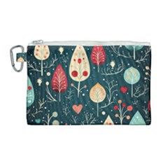 Christmas Tree Pattern Canvas Cosmetic Bag (large) by pakminggu