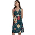 Christmas Tree Pattern Classic Skater Dress View1