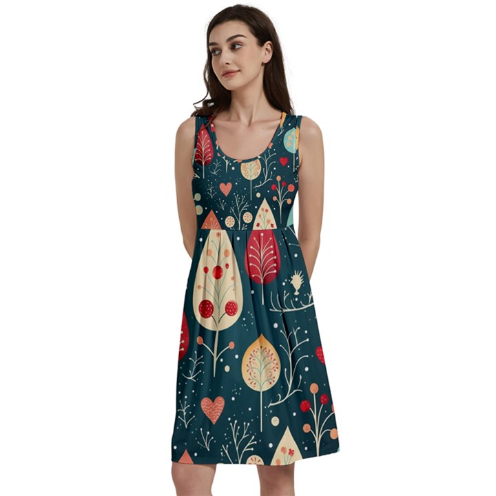 Christmas Tree Pattern Classic Skater Dress